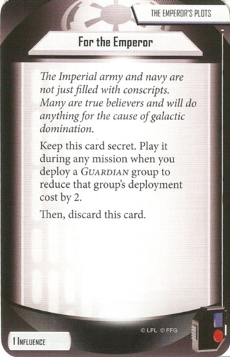 Emperor Palpatine card: /images/agendaDecks/Villain Packs/For the Emperor.jpg
